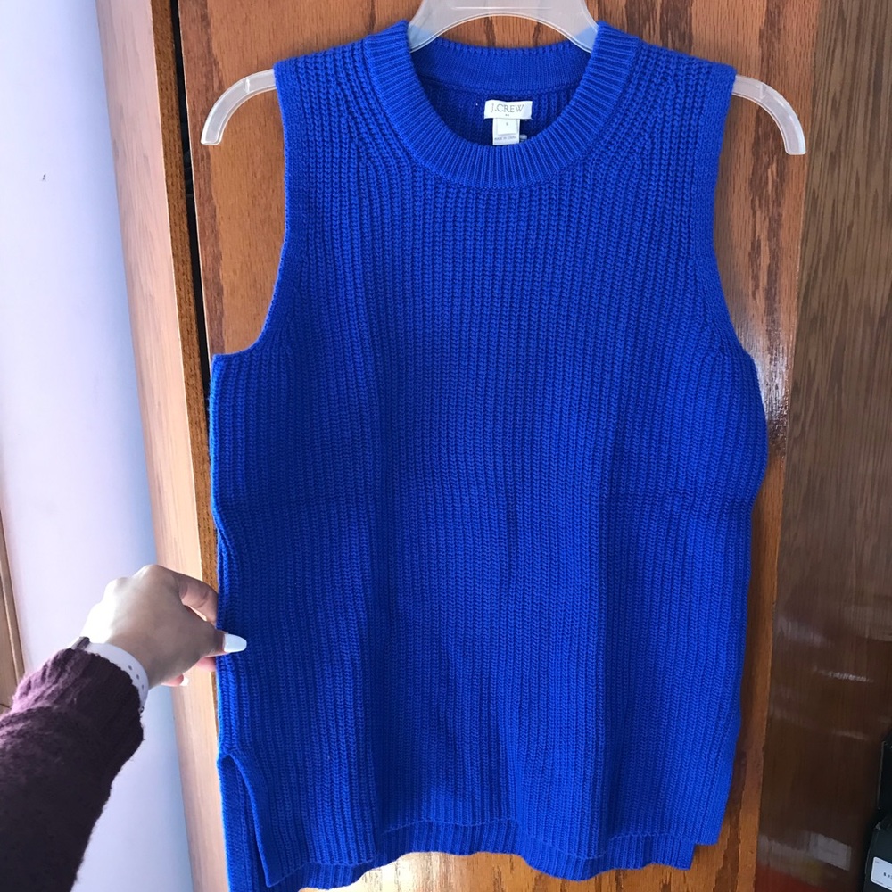 J crew blue sweater vest